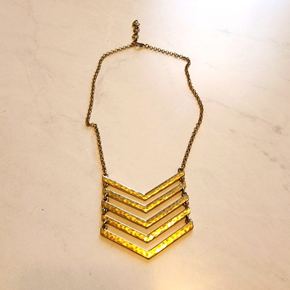 Gold statement necklace